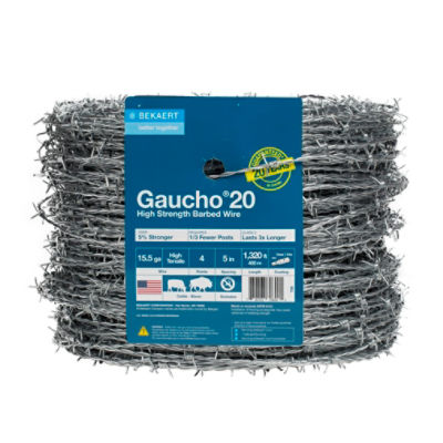 Gaucho® 20 15.5 ga 4-Point 5" Spacing High Tensile Barbed Wire