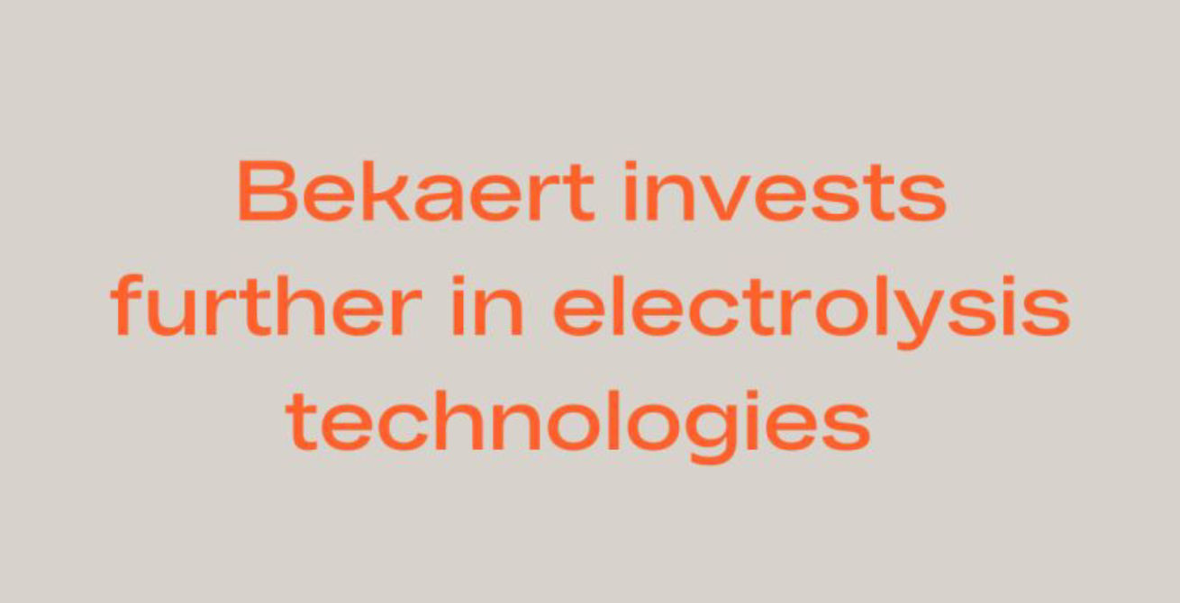 Bekaert invests further in electrolysis technologies for green hydrogen production