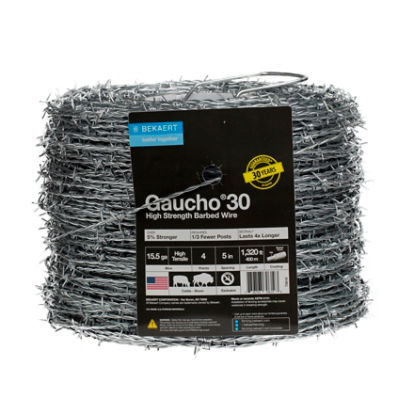 Gaucho® 30 15.5 ga 4-Point 5" Spacing High Tensile Barbed Wire