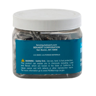 Bekaert 1.5" 8 ga Double Barbed Staples (75 ct/tub)