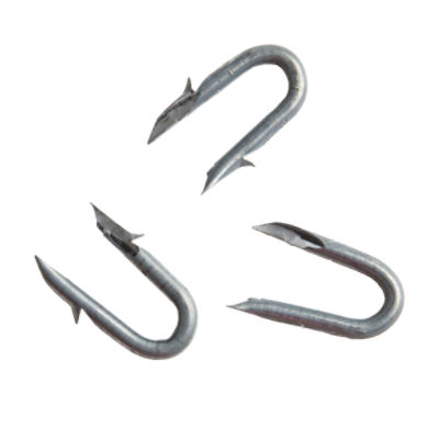 Bekaert 1.25" 8 ga Barbed Staples (8 lb bucket)
