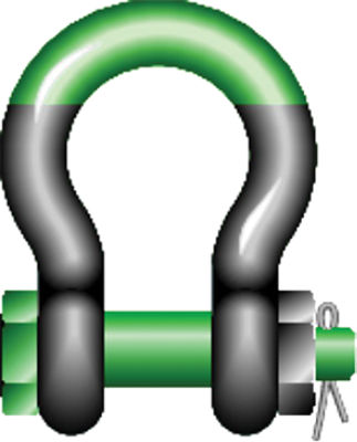 Green Pin® High WLL Bow “Super” Shackles – Safety Bolt