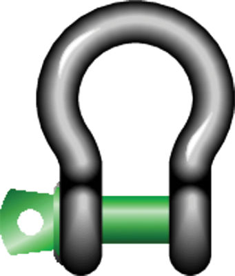 Green Pin® Standard Bow Shackles – Screw Collar Pin