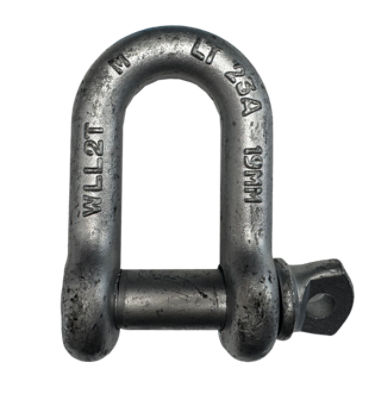 Hot Dip Galvanised Large Dee Shackles – Screw Collar Pin