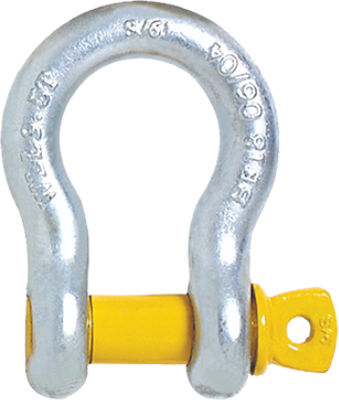 Yellow Pin Standard Bow Shackles – Screw Collar Pin