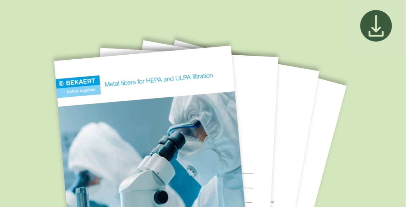 Metal fibers for HEPA and ULPA filtration