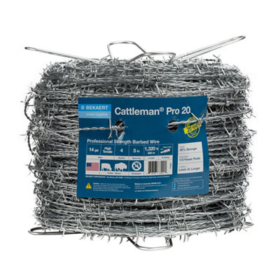 Cattleman® Pro 20 14 ga 4-Point 5" Spacing High Tensile Barbed Wire