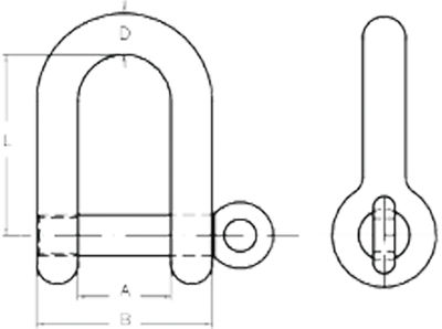 Forged Dee Shackles – Captive Screw Pin