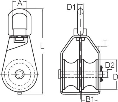 Double Pulleys – with Swivel Eye
