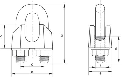 Electro-Galvanised Regular Duty Grips to EN13411-5 Type A
