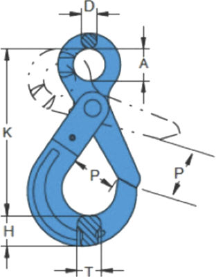 Grade 100 Eye Self Locking Hook