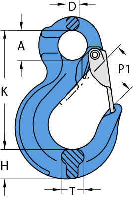 Grade 100 Eye Sling Hook