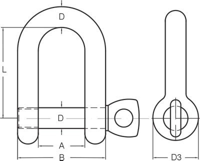 Forged Dee Shackles – Screw Pin