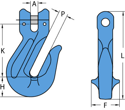Grade 100 Clevis Grab Type Shortening Hook