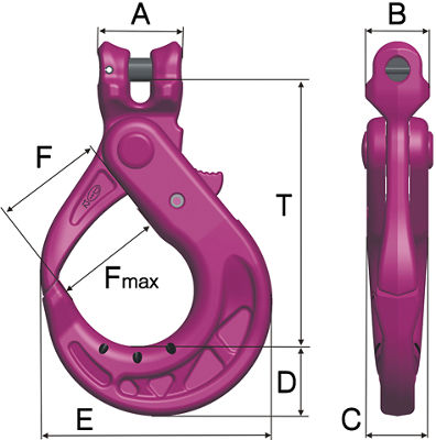 Grade 120 IAGH Clevis Self Locking Hook