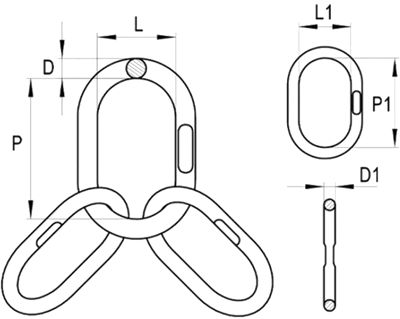 Grade 80 Master Link Assembly with Large Dropper - Series T