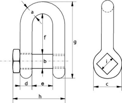 Green Pin® Trawling Dee – Square Head Screw Pin