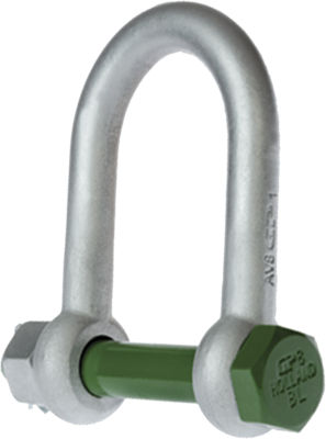 Green Pin® Long Mouth Dee Shackles – Safety Bolt