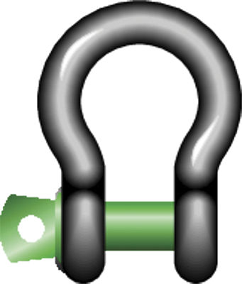 Green Pin® Standard Bow Shackles – Screw Collar Pin