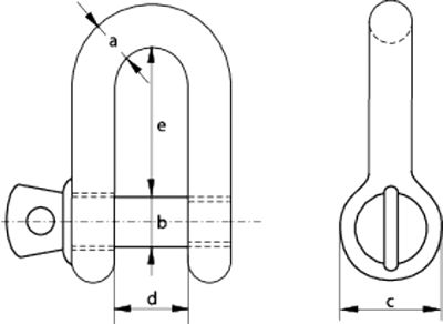 Hot Dip Galvanised Dee Shackles – Screw Pin