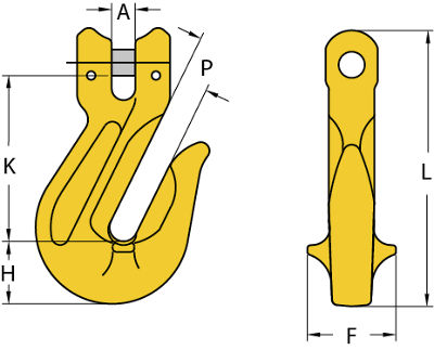Grade 80 Clevis Grab Type Shortening Hook