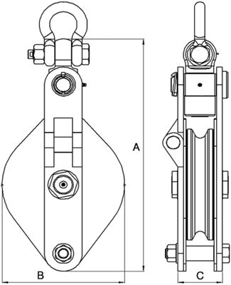 Heavy Duty Cargo Blocks – with Swivel Shackle