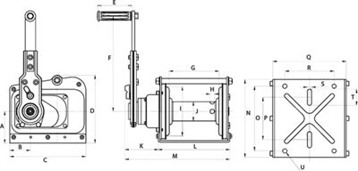 Industrial Ratchet Hand Brake Winches – Powder Coated