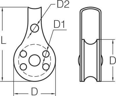 Light Duty Single Pulleys – with Fixed Eye