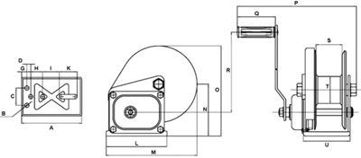 Noiseless Hand Brake Winches – Powder Coated