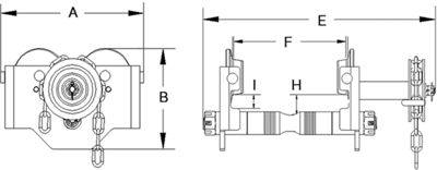 Pacific Geared Girder Trolley – Single Pin