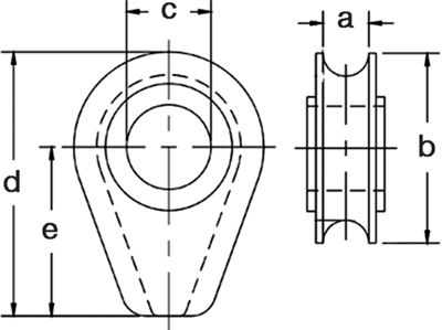 S-412 Solid Wire Rope Thimbles