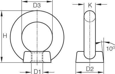 Stainless Steel Shouldered Eye Nuts – Metric Thread