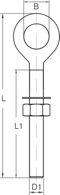 Stainless Steel Long Shank – Non-Collared, Metric Thread