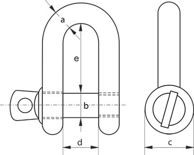 Stainless Steel Dee Shackles