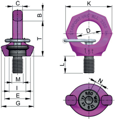 Starpoint Eye Bolt – VRS-F with Key