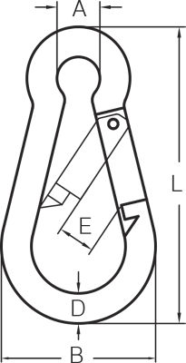 Zinc Plated Karabiners – without Eyelet