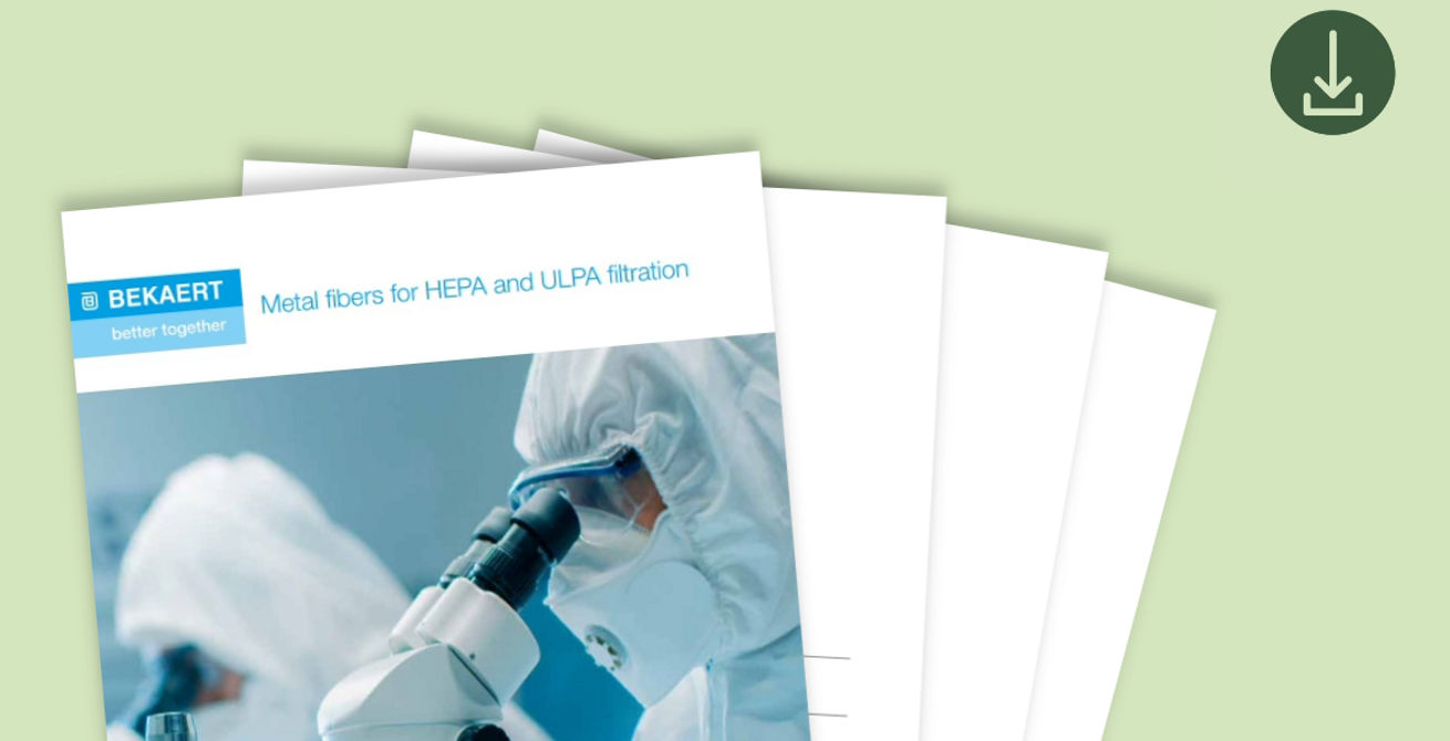 Metal fibers for HEPA and ULPA filtration